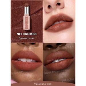 رژ لب مات بلوری شیگلم Sheglam مدل Lip Veil Cushion Lightweight رنگ No Crumbs