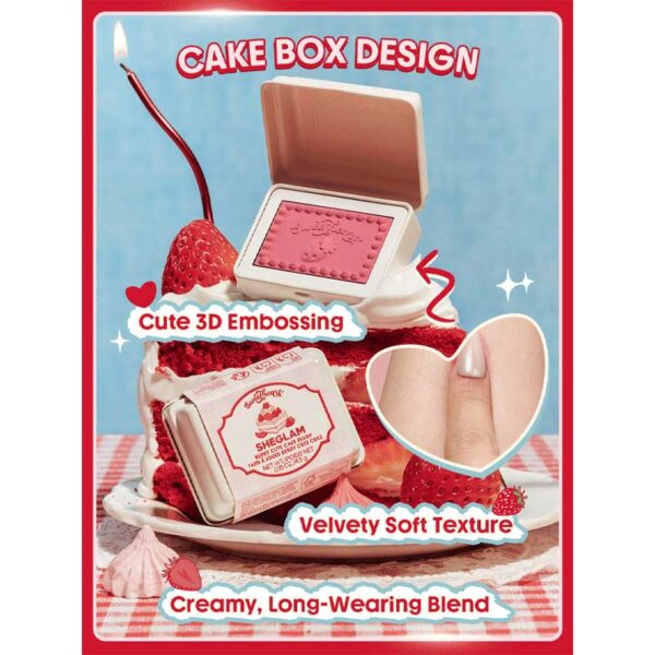 رژگونه کیک توت فرنگی شیگلم Sheglam مدل Berry Cute Cake Blush حجم 4.5g