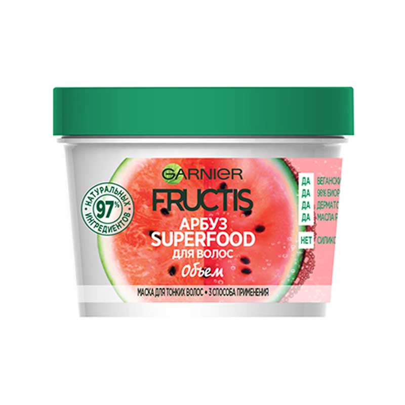 ماسک مو داخل حمام Superfood گارنیر Garnier مدل Watermelon حجم 390ml