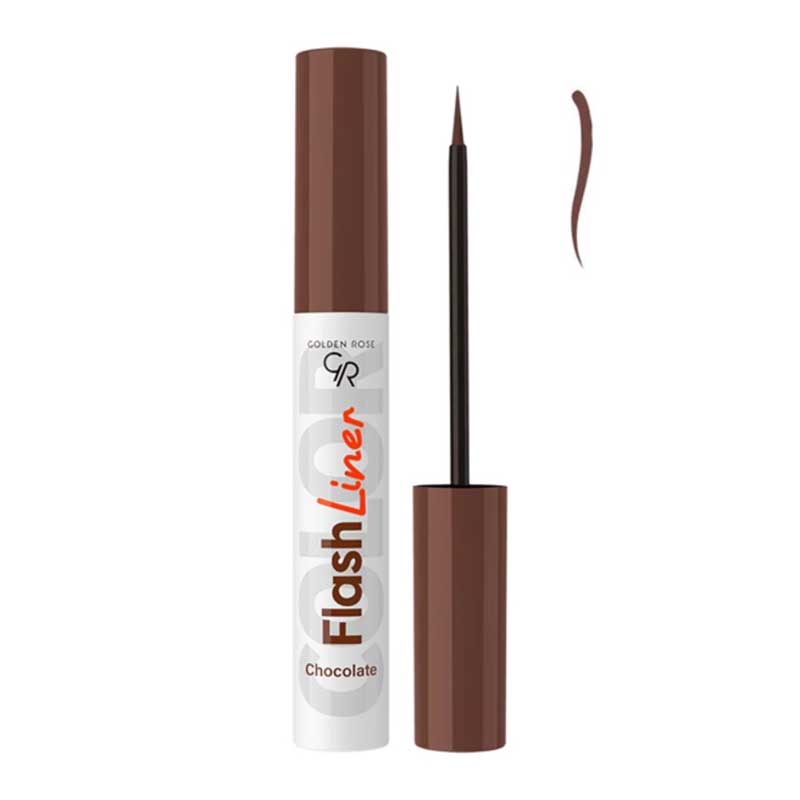 خط چشم مویی قهوه ای تیره گلدن رز Golden Rose مدل Flash liner رنگ Chocolate