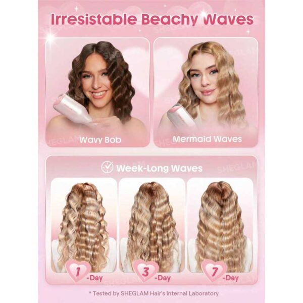 دستگاه فر کننده مو شیگلم Sheglam مدل Cupid’s Charm Beach Babe Hair Wave
