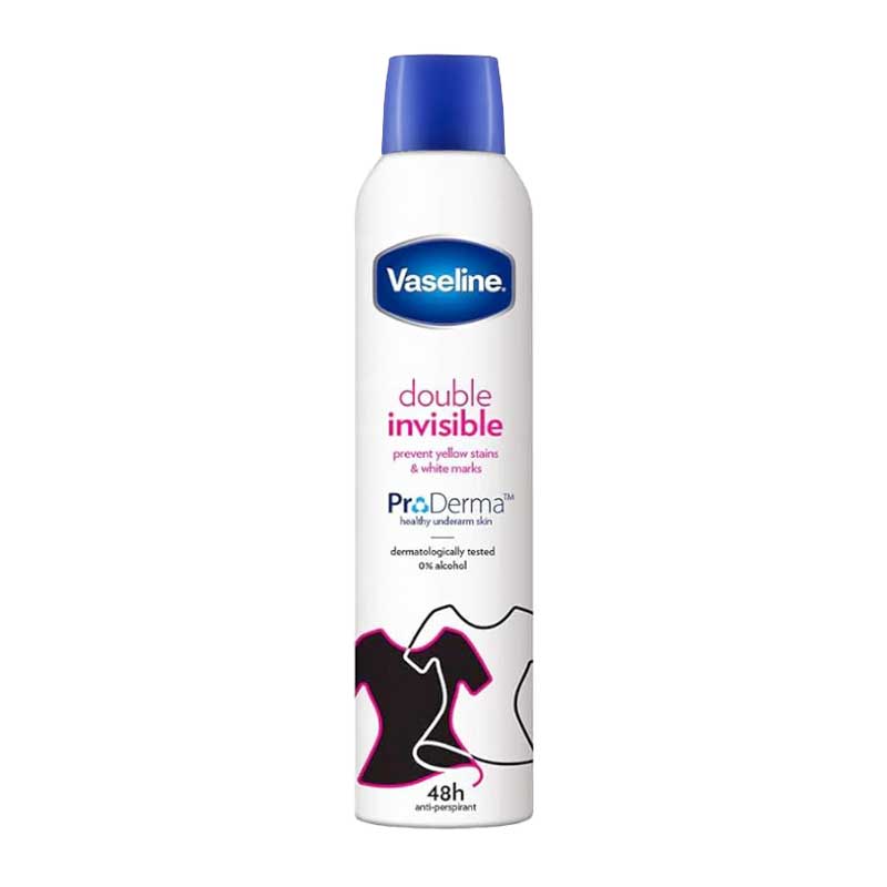 اسپری ضد تعریق زنانه وازلین Vaseline مدل Dubble Invisible حجم 250ml