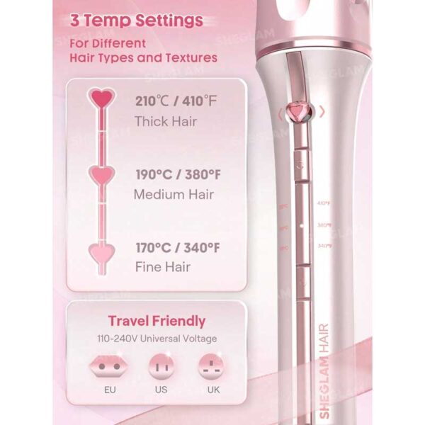 دستگاه فر کننده مو شیگلم Sheglam مدل Cupid’s Charm One Touch