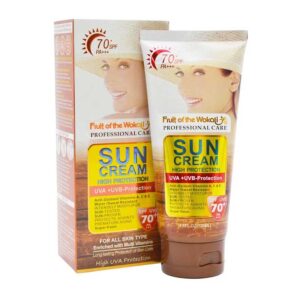 لوسیون ضد آفتاب بی‌ رنگ ووکالی مدل SPF70 مناسب انواع پوست حجم 130ml