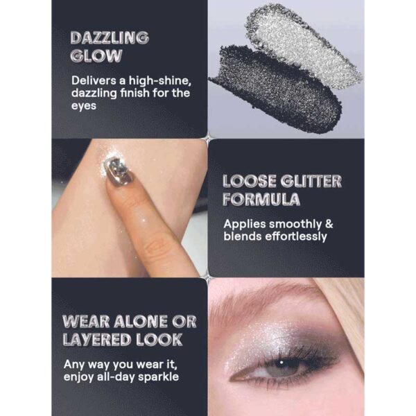 سایه چشم گلیتری YK2 شیگلم Sheglam مدل Rare Metals Glitter Topper