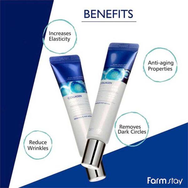 سرم دور چشم رولی حاوی کلاژن فارم استی Farm Stay مدل Collagen water full moist حجم 25ml