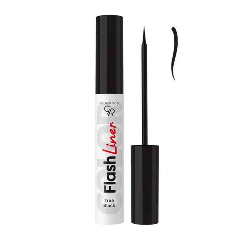 خط چشم مویی مشکی گلدن رز Golden Rose مدل Flash liner رنگ True Black
