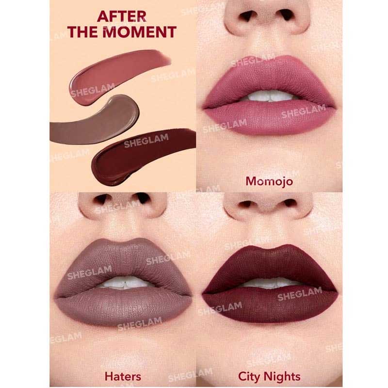 پک 3 عددی رژلب مایع Matte Allure شیگلم Sheglam مدل After The Moment