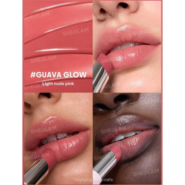 بالم لب روغنی شیگلم Sheglam مدل Silk Slip Lip Oil Balm رنگ 106 Guava Glow