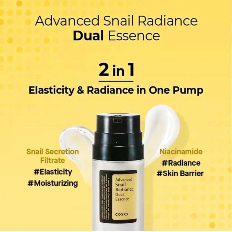 سرم اسنس دوگانه حلزون کوزارکس Cosrx مدل Advanced Snail Radiance Dual Essence حجم 80ml