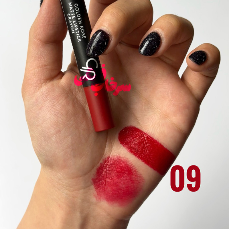 رژ لب مدادی گلدن رز Golden Rose مدل Matte Lipstick Crayon