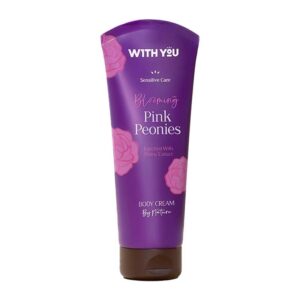 کرم دست و بدن حاوی عصاره گل پیونی ویت یو With You مدل Pink Peonies حجم 200ml
