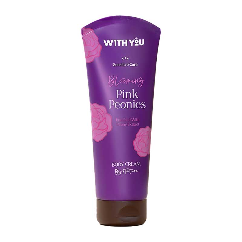 کرم دست و بدن حاوی عصاره گل پیونی ویت یو With You مدل Pink Peonies حجم 200ml