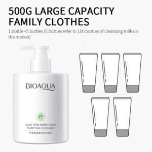 فوم شوینده صورت حاوی آلوئه ورا و آمینو اسید بیوآکوا Bioaqua حجم 500g