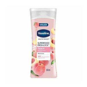 لوسیون بدن روشن کننده وازلین Vaseline مدل Superfood Freshlock Peach حجم 100ml