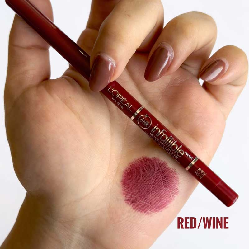 خط لب پیچی لورآل Loreal مدل Infallible رنگ Red Wine