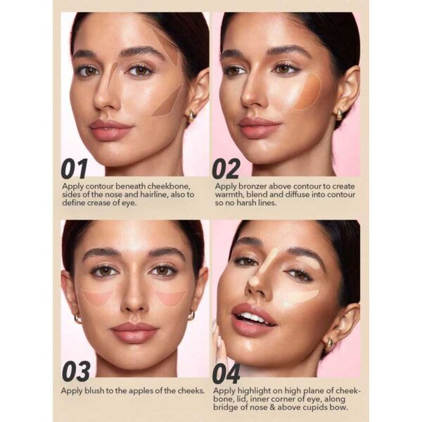 پالت کانتور و هایلایتر شیگلم Sheglam مدل Stereo Face Six رنگ Nude