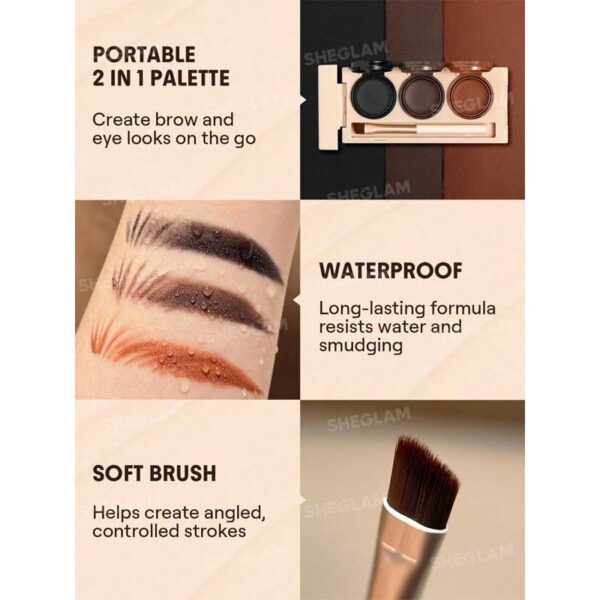 ژل ابرو و خط چشم شیگلم Sheglam مدل Streamline Brow & Eyeliner Gel