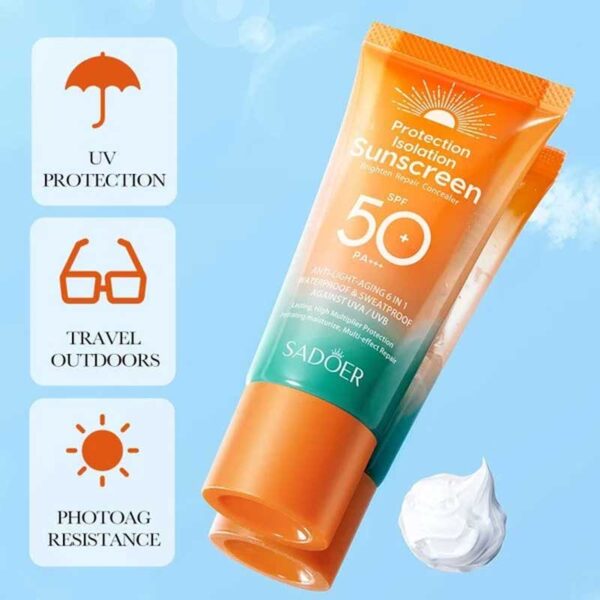 ضد آفتاب ضد چروک 6 در 1 سادور SPF50 سادور Sadoer حجم 50g