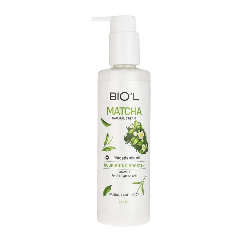 کرم مرطوب کننده دست و صورت بیول Biol مدل Matcha حجم 250ml
