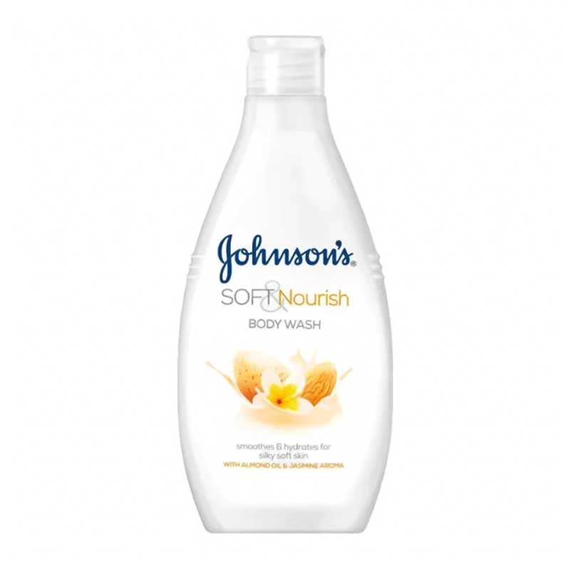 شامپو بدن بادام و گل یاس جانسون Johnsons مدل Soft Nourish حجم 400ml