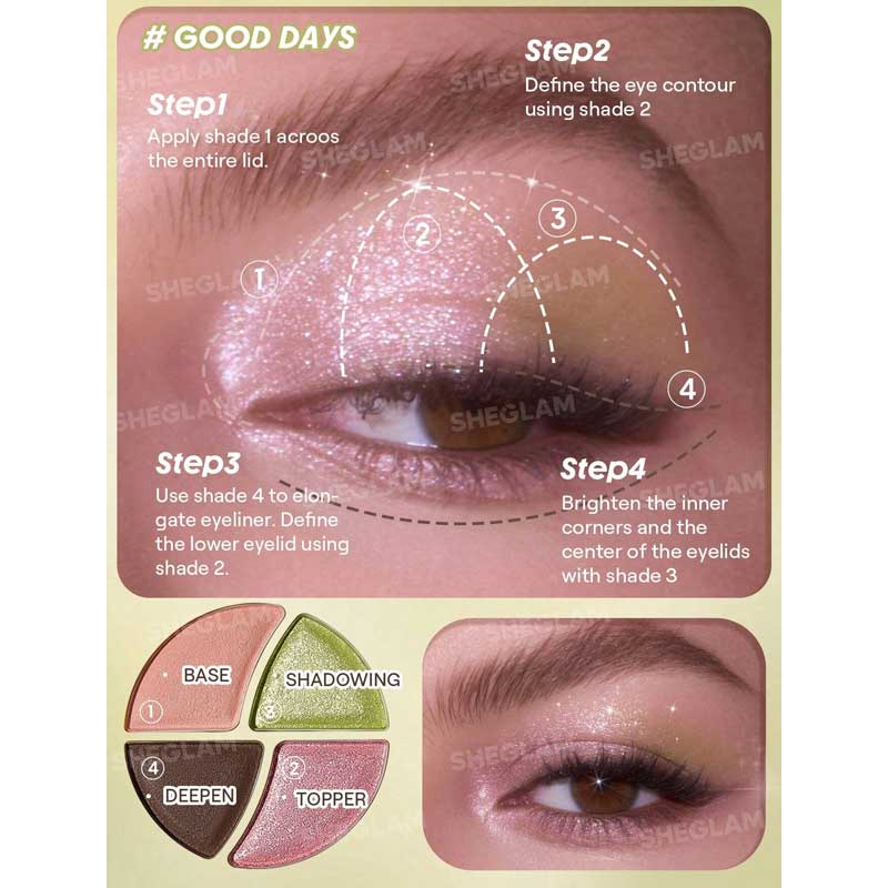 پالت سایه چشم شیگلم Sheglam مدل Daydreamer Mini Palette رنگ Good Days