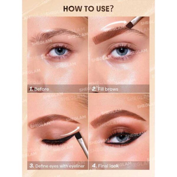 ژل ابرو و خط چشم شیگلم Sheglam مدل Streamline Brow & Eyeliner Gel