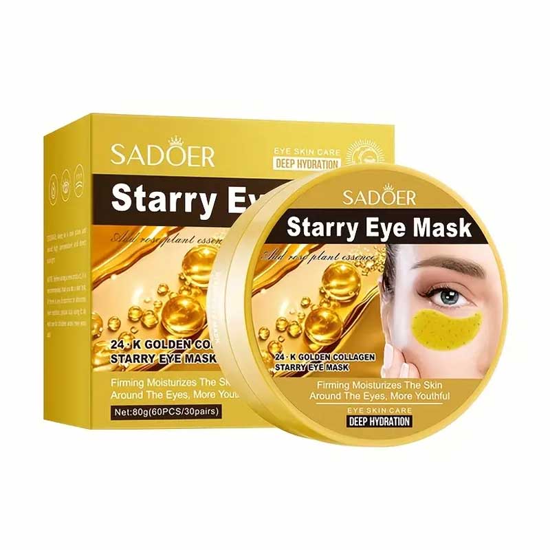 پک 60 عددی پچ زیر چشم طلا سادور Sadoer مدل Starry Eye Mask
