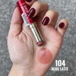 رژ لب براق گلدن رز Golden Rose مدل Sheer Bright رنگ Nude Latte 104