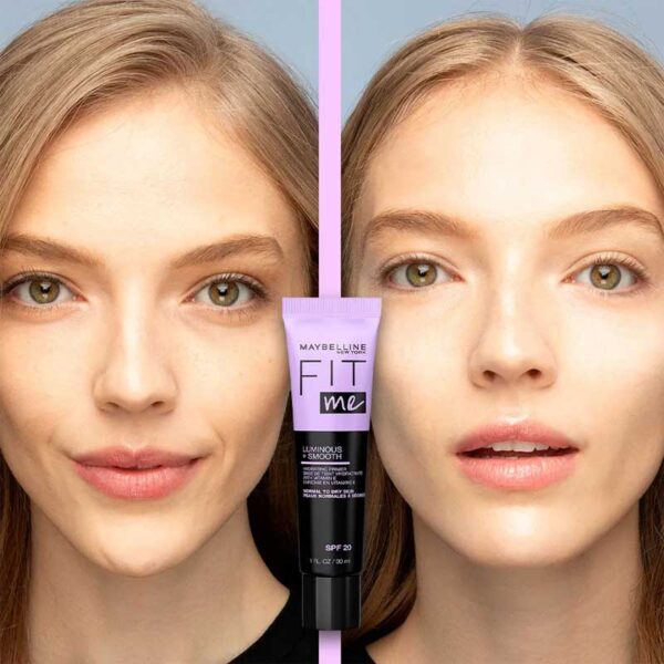 پرایمر آبرسان حاوی SPF20 میبلین Maybelline مدل Fit Me Luminous Smooth حجم 30ml