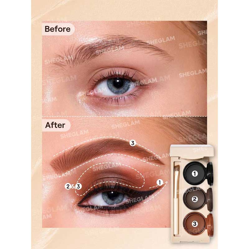 ژل ابرو و خط چشم شیگلم Sheglam مدل Streamline Brow & Eyeliner Gel