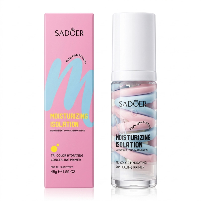 پرایمر سه رنگ پوشاننده و یکدست کننده سادور Sadoer مدل Hydrating Concealing حجم 45g