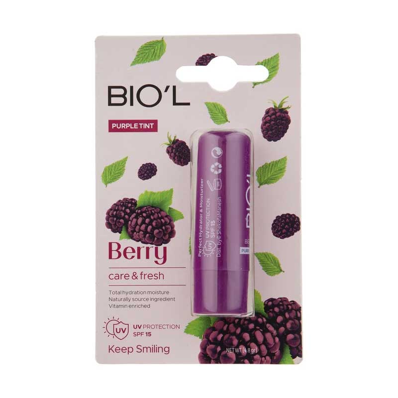 بالم لب رایحه توت بیول Biol مدل Purple Tint حجم 4g