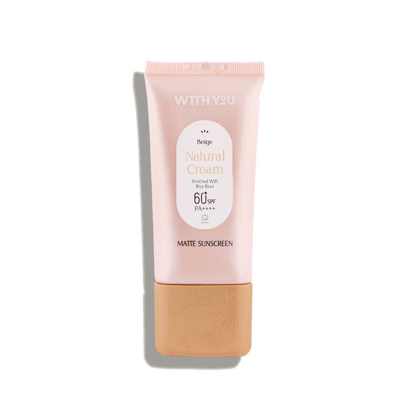 ضد آفتاب کرمی مات ویت یو With You مدل Matte Sunscreen رنگ Natural Cream حجم 50ml