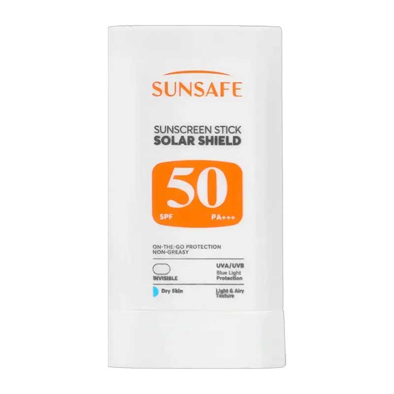 ضد آفتاب استیکی پوست خشک سان سیف Sunsafe مدل Solar Shield حجم 55g