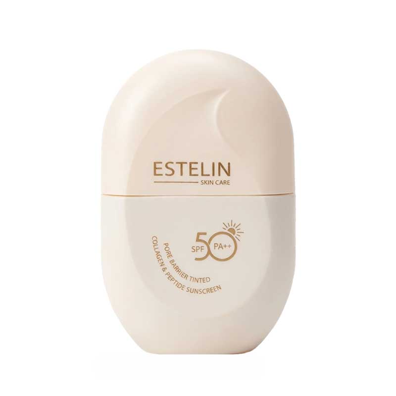 کرم ضد آفتاب رنگی SPF50 حاوی کلاژن و پپتاید استلین Estelin مدل Pore Barrier Tinted حجم 60g