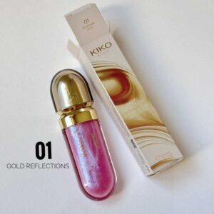لیپ گلاس کیکو Kiko مدل 3D Hydra Lipgloss Limited Edition رنگ 01 Gold Reflections