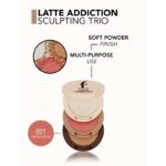 پالت رژگونه و هایلایتر و برنزر سه تیکه فلورمار Flormar مدل Latte Addiction