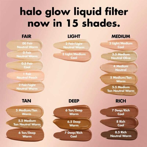 کرم پودر مایع درخشان کننده الف Elf مدل Halo Glow Liquid Filter حجم 30ml