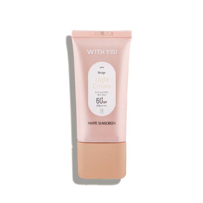 ضد آفتاب کرمی مات ویت یو With You مدل Matte Sunscreen رنگ Light Cream حجم 50ml