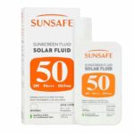 کرم ضد آفتاب پوست چرب و مستعد آکنه سان سیف Sunsafe مدل Solar Fluid حجم 55g