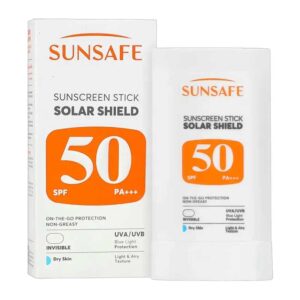 ضد آفتاب استیکی پوست خشک سان سیف Sunsafe مدل Solar Shield حجم 55g