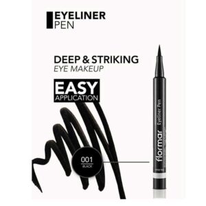 خط چشم ماژیکی مشکی مات فلورمار Flormar مدل Midnight Matte
