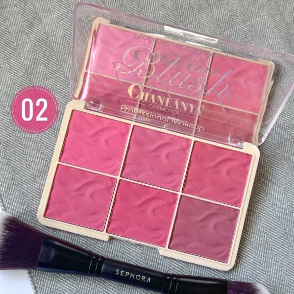 پالت رژگونه 6 رنگ Chanlanya Professional Makeup - Image 3