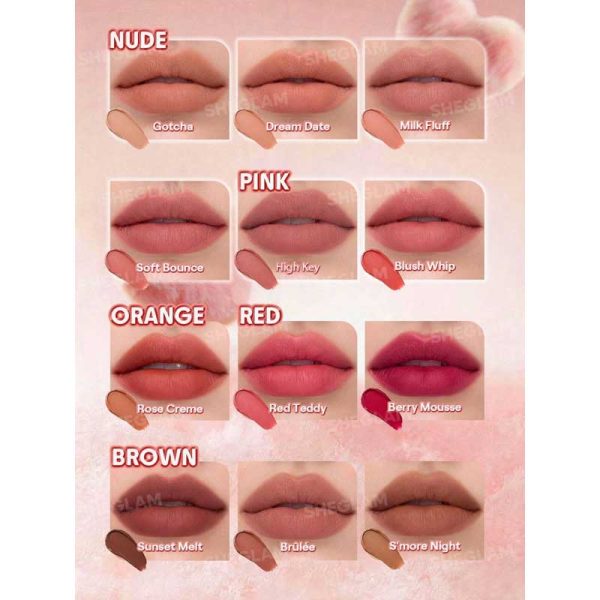 رژلب پد دار بلوری شیگلم Sheglam مدل Marshmallow Puff Lip Blur