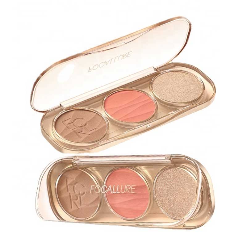 پالت کانتور، هایلایتر و رژگونه فوکالور Focallure مدل FA-F45 3 In 1 Palette