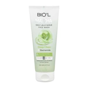 ژل شستشو و اسکراب روزانه صورت بیول Biol مدل Matcha حجم 200ml