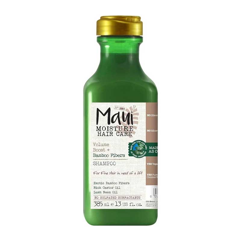 شامپو ضد ریزش و بازسازی کننده مو ماوی Maui مدل Volume Boost Bamboo Fiber حجم 385ml