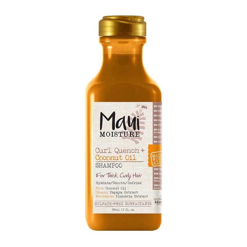 شامپو ضد ریزش و آبرسان موی فر ماوی Maui مدل Curl Care Coconut Oil حجم 385ml