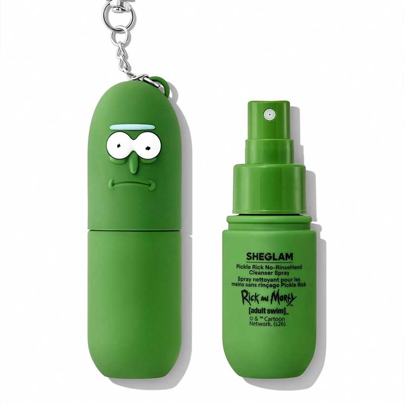 اسپری ضد عفونی‌ و پاک‌ کننده دست بدون نیاز به آب ریک و مورتی Rick and Morty شیگلم Sheglam مدل Pickle Rick No Rinse Hand Cleansing Spray